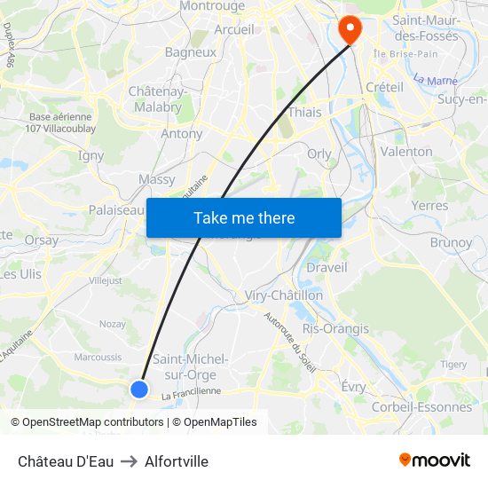 Château D'Eau to Alfortville map