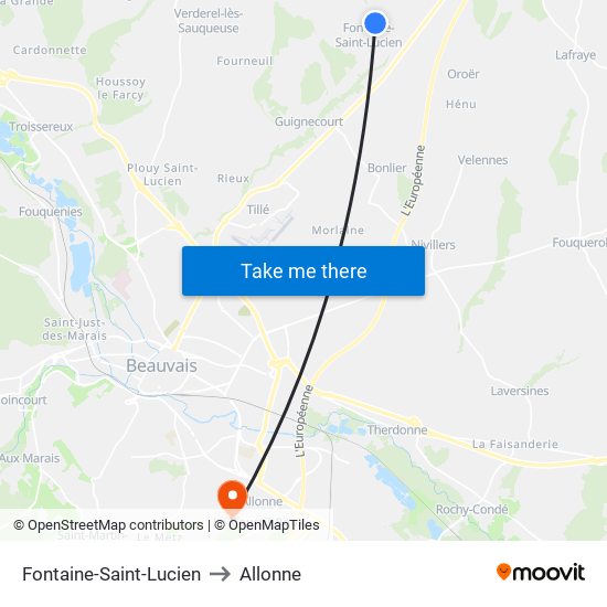 Fontaine-Saint-Lucien to Allonne map