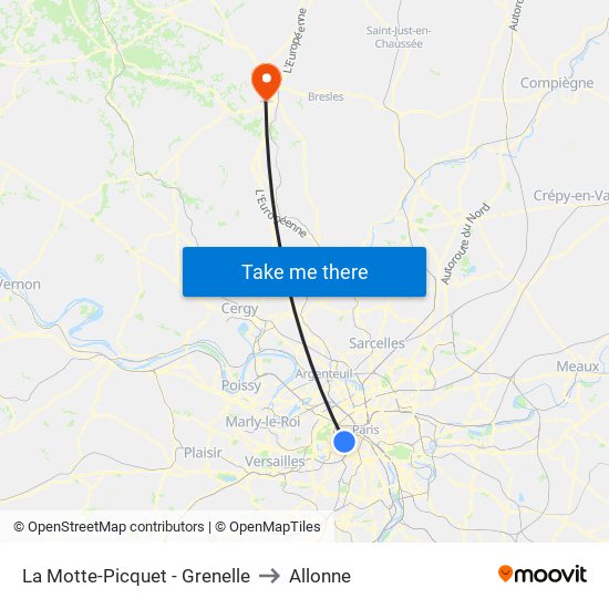 La Motte-Picquet - Grenelle to Allonne map