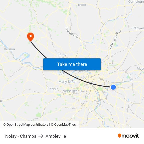 Noisy - Champs to Ambleville map