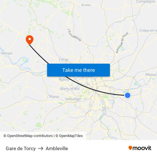 Gare de Torcy to Ambleville map