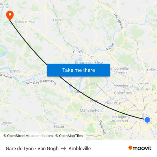 Gare de Lyon - Van Gogh to Ambleville map