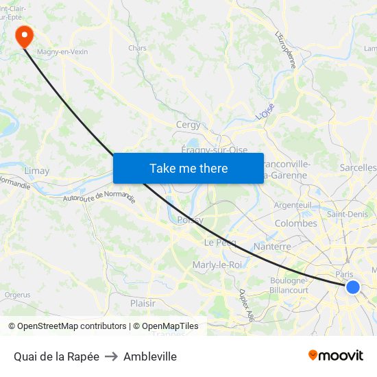 Quai de la Rapée to Ambleville map