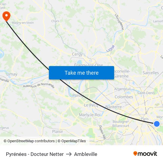 Pyrénées - Docteur Netter to Ambleville map
