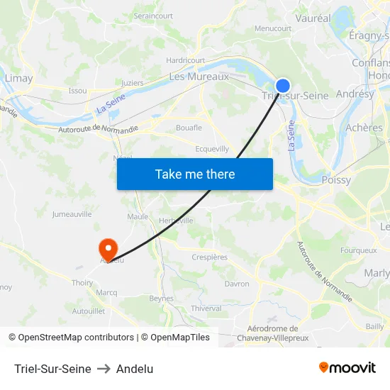 Triel-Sur-Seine to Andelu map