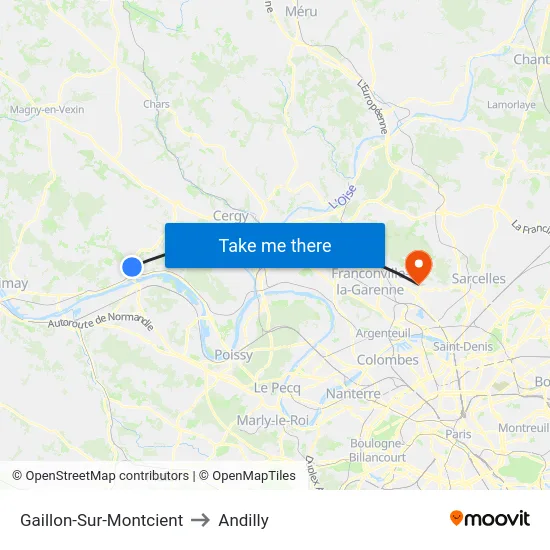 Gaillon-Sur-Montcient to Andilly map