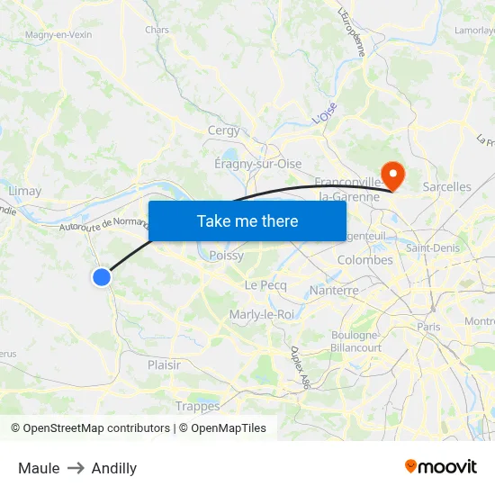 Maule to Andilly map