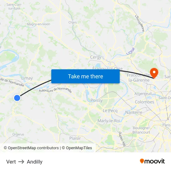 Vert to Andilly map