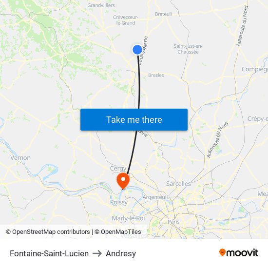 Fontaine-Saint-Lucien to Andresy map