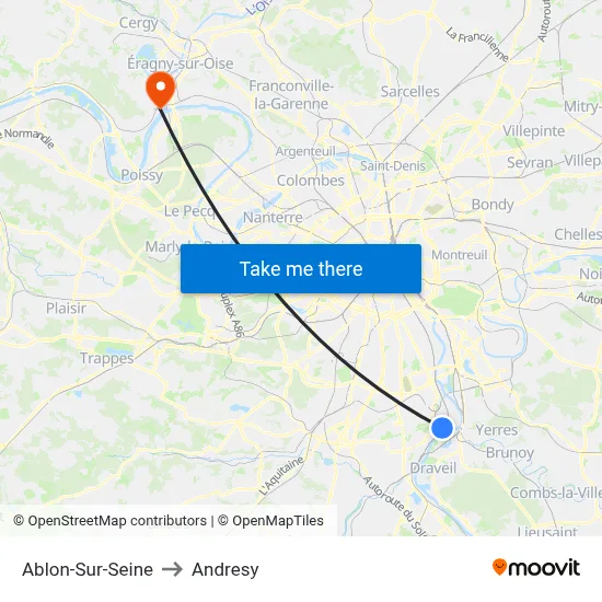 Ablon-Sur-Seine to Andresy map