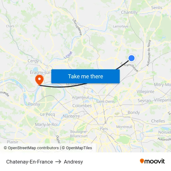 Chatenay-En-France to Andresy map