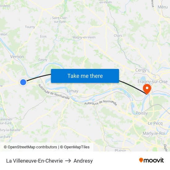 La Villeneuve-En-Chevrie to Andresy map