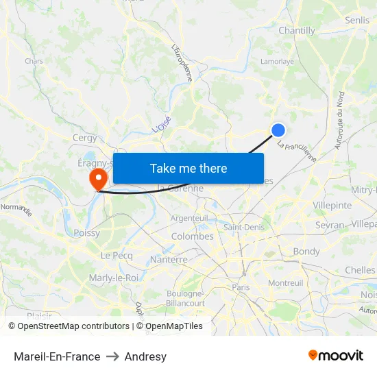 Mareil-En-France to Andresy map