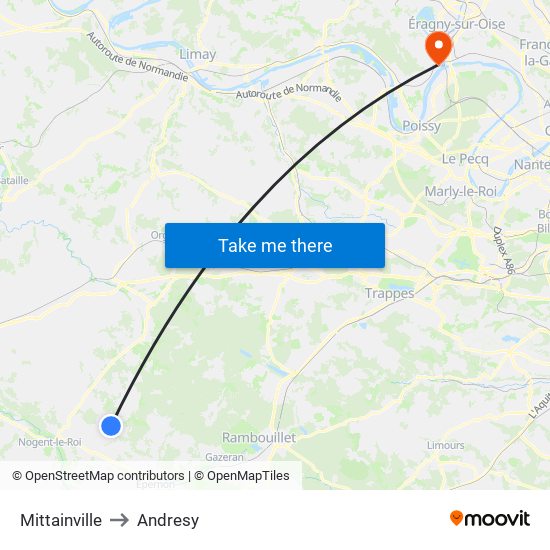 Mittainville to Andresy map