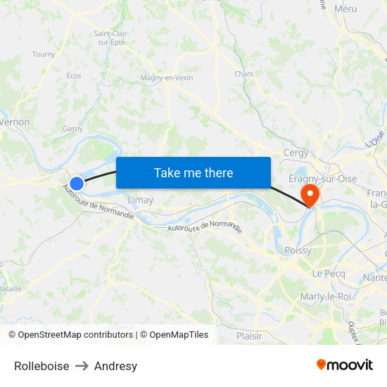 Rolleboise to Andresy map