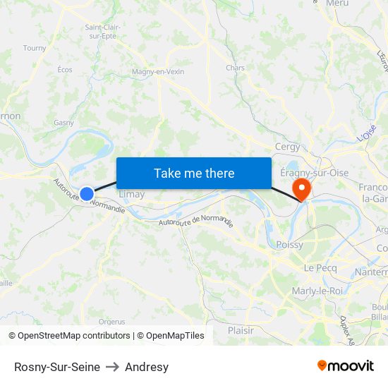 Rosny-Sur-Seine to Andresy map