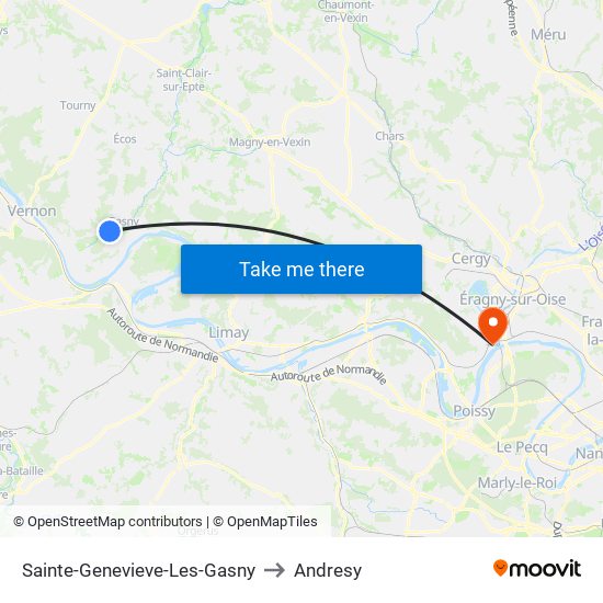 Sainte-Genevieve-Les-Gasny to Andresy map