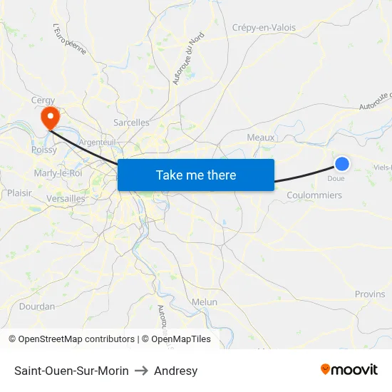 Saint-Ouen-Sur-Morin to Andresy map