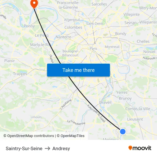 Saintry-Sur-Seine to Andresy map