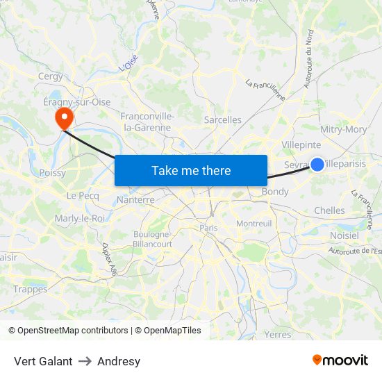 Vert Galant to Andresy map