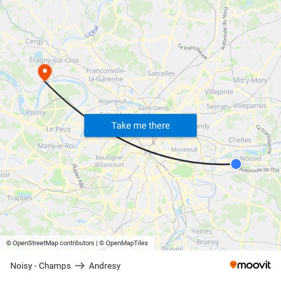 Noisy - Champs to Andresy map