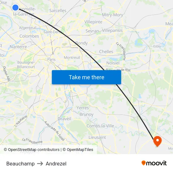 Beauchamp to Andrezel map