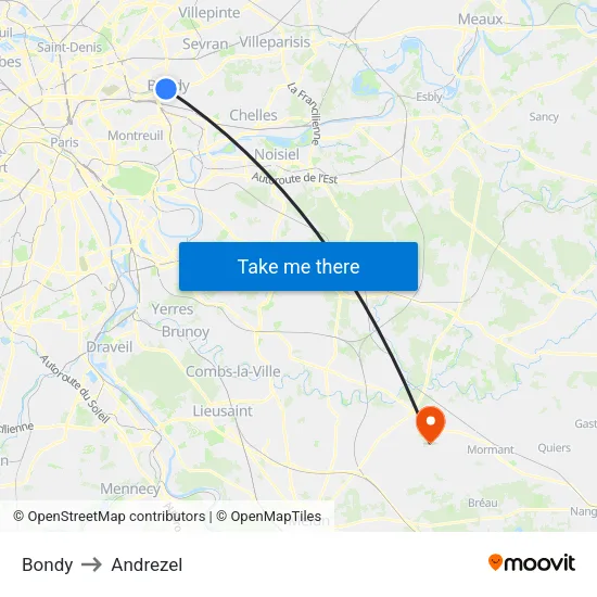 Bondy to Andrezel map