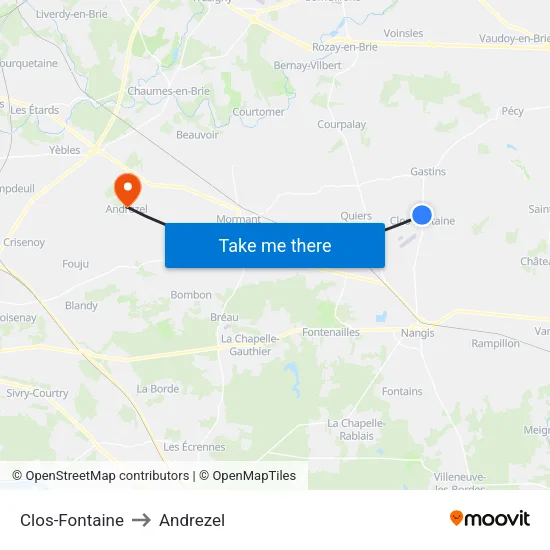 Clos-Fontaine to Andrezel map