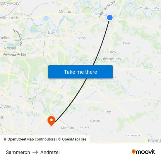 Sammeron to Andrezel map