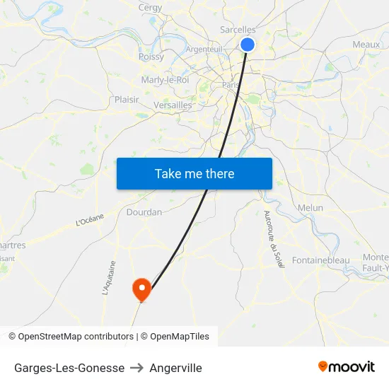 Garges-Les-Gonesse to Angerville map