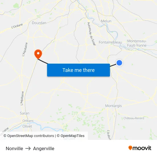 Nonville to Angerville map