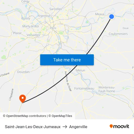 Saint-Jean-Les-Deux-Jumeaux to Angerville map