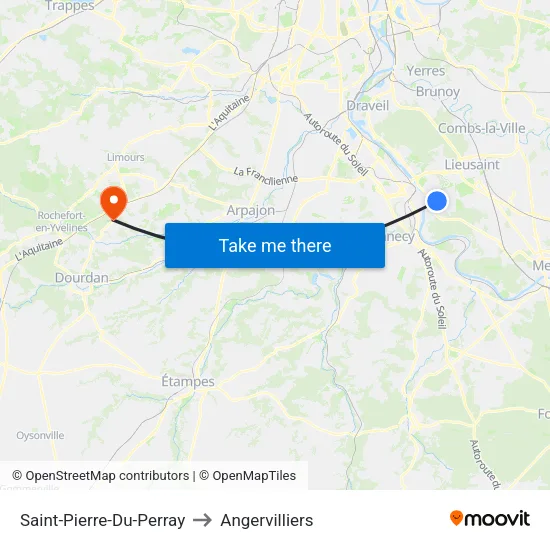 Saint-Pierre-Du-Perray to Angervilliers map