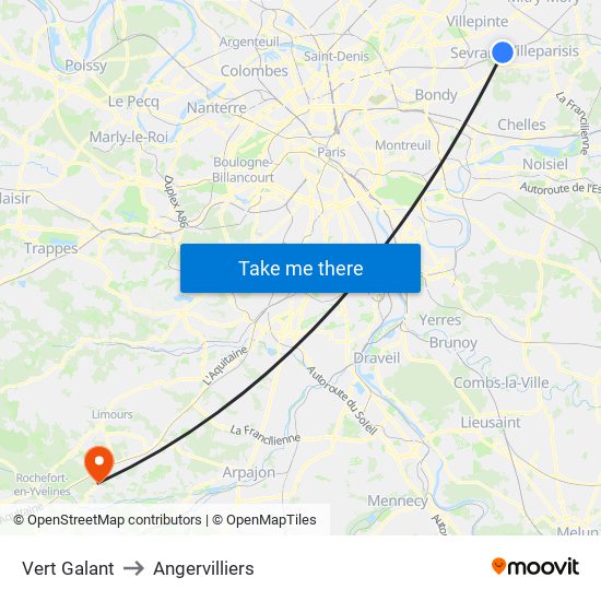 Vert Galant to Angervilliers map