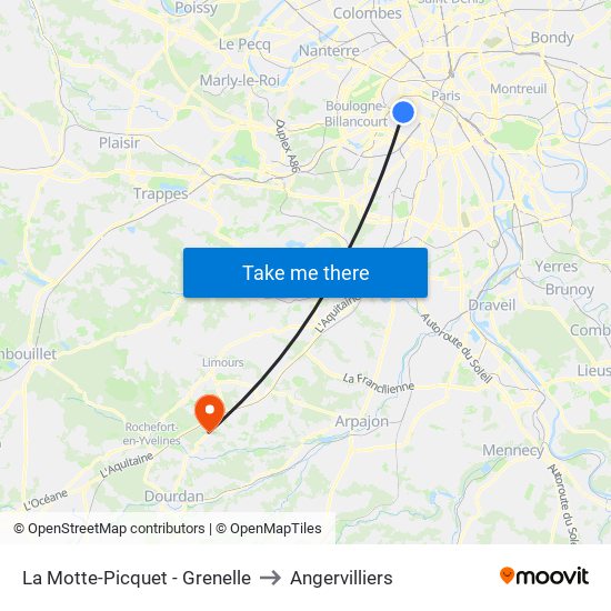 La Motte-Picquet - Grenelle to Angervilliers map