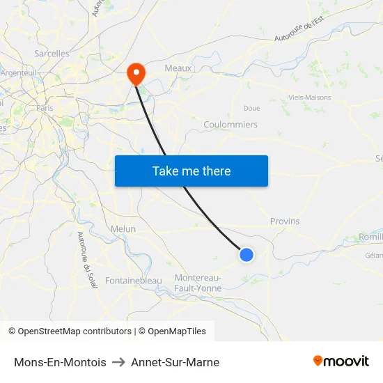 Mons-En-Montois to Annet-Sur-Marne map