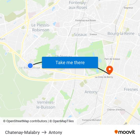 Chatenay-Malabry to Chatenay-Malabry map