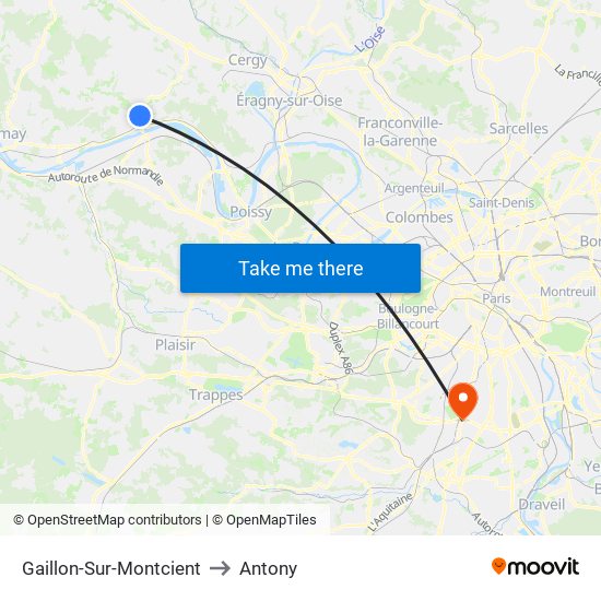 Gaillon-Sur-Montcient to Antony map