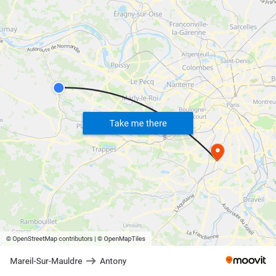 Mareil-Sur-Mauldre to Antony map