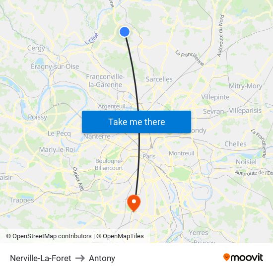 Nerville-La-Foret to Nerville-La-Foret map