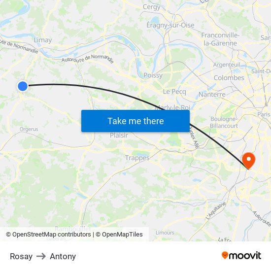 Rosay to Antony map