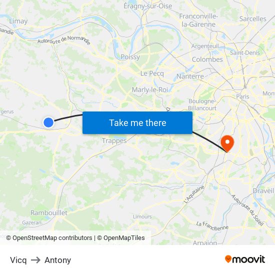 Vicq to Antony map