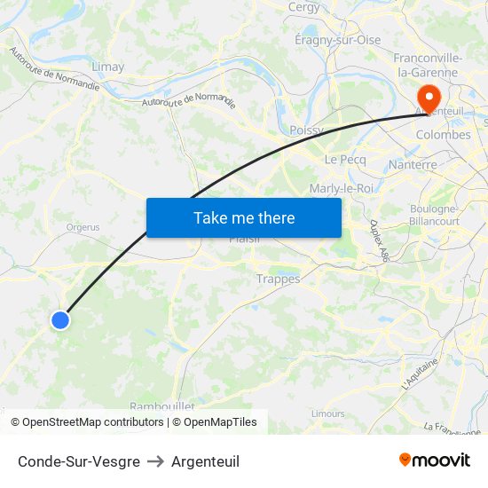 Conde-Sur-Vesgre to Argenteuil map