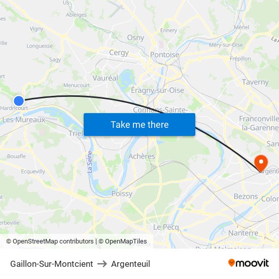 Gaillon-Sur-Montcient to Argenteuil map
