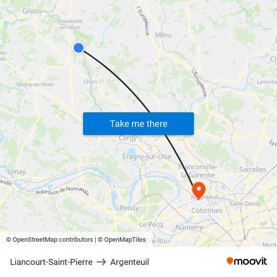 Liancourt-Saint-Pierre to Argenteuil map