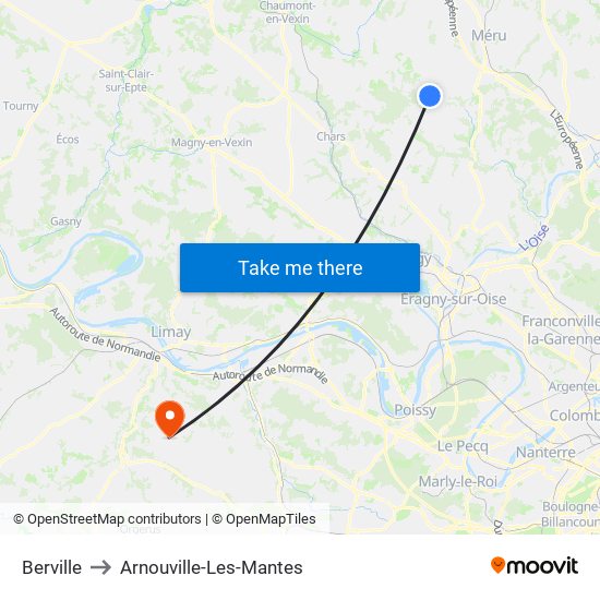 Berville to Arnouville-Les-Mantes map