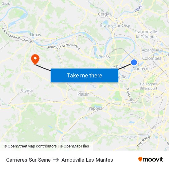 Carrieres-Sur-Seine to Arnouville-Les-Mantes map