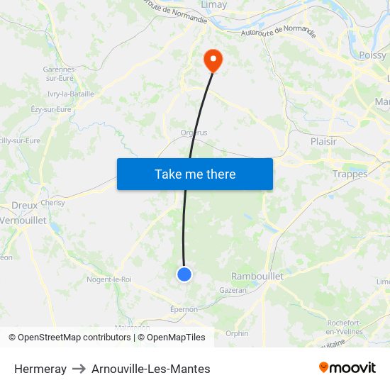 Hermeray to Arnouville-Les-Mantes map