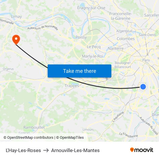 L'Hay-Les-Roses to Arnouville-Les-Mantes map