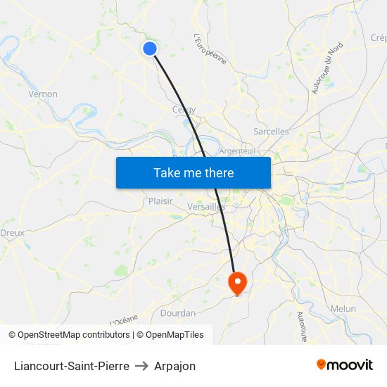 Liancourt-Saint-Pierre to Arpajon map